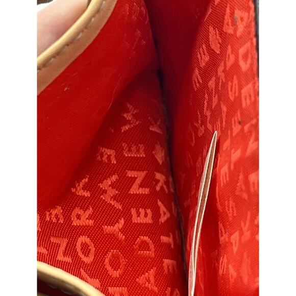 Kate Spade Hot Pink Tan Leather Business Credit Card Holder Red Lining - Picture 2 of 9